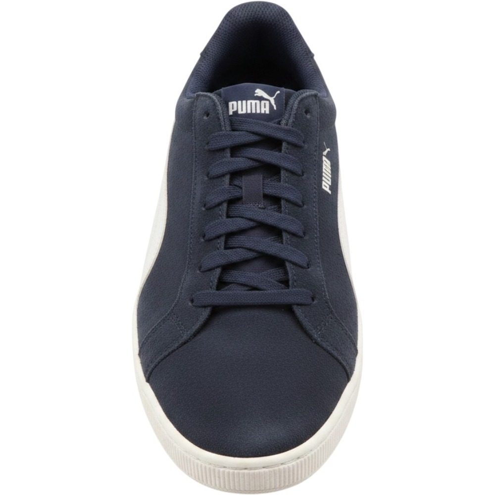 Puma Smash v2 Navy Blue White Suede Low Top Sneakers SoftFoam Men's Shoes